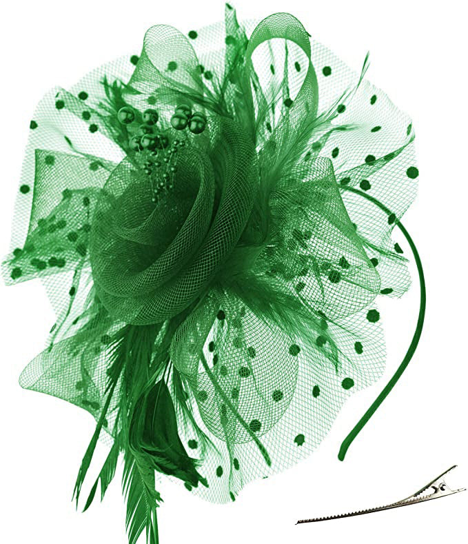 Flower Net fascinator on Headband