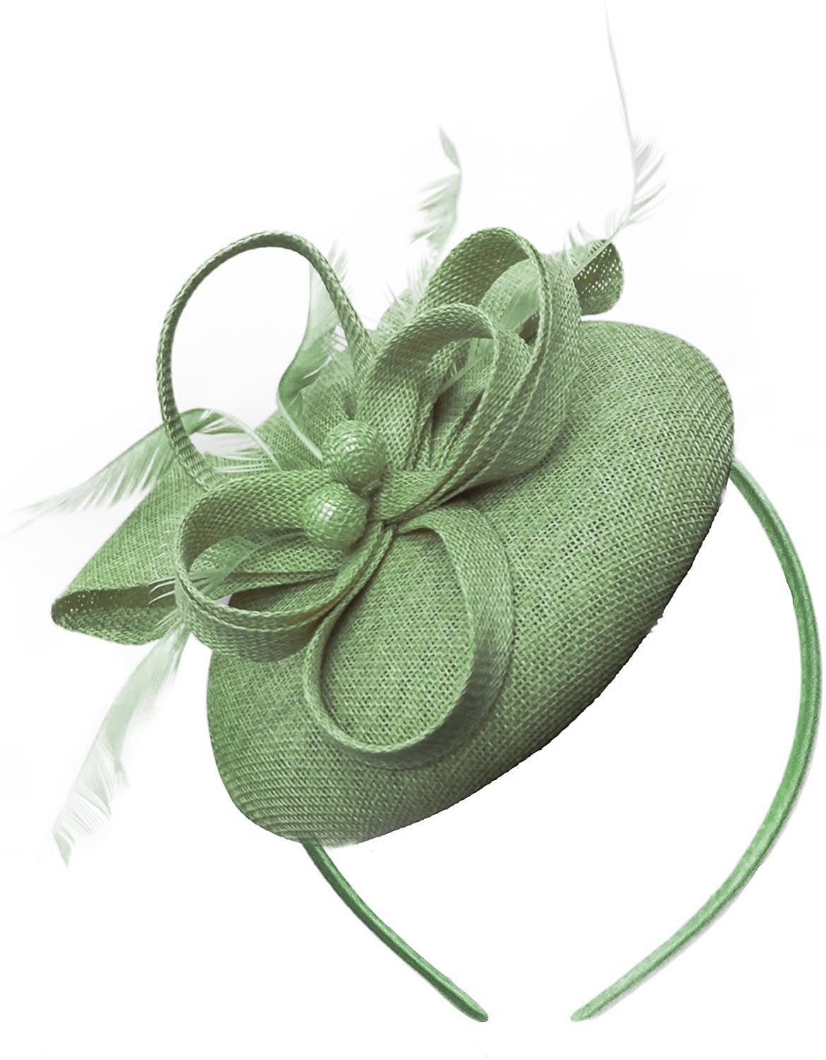Round Pillbox Bow Sinamay Headband Fascinator Weddings Ascot Hatinator Races