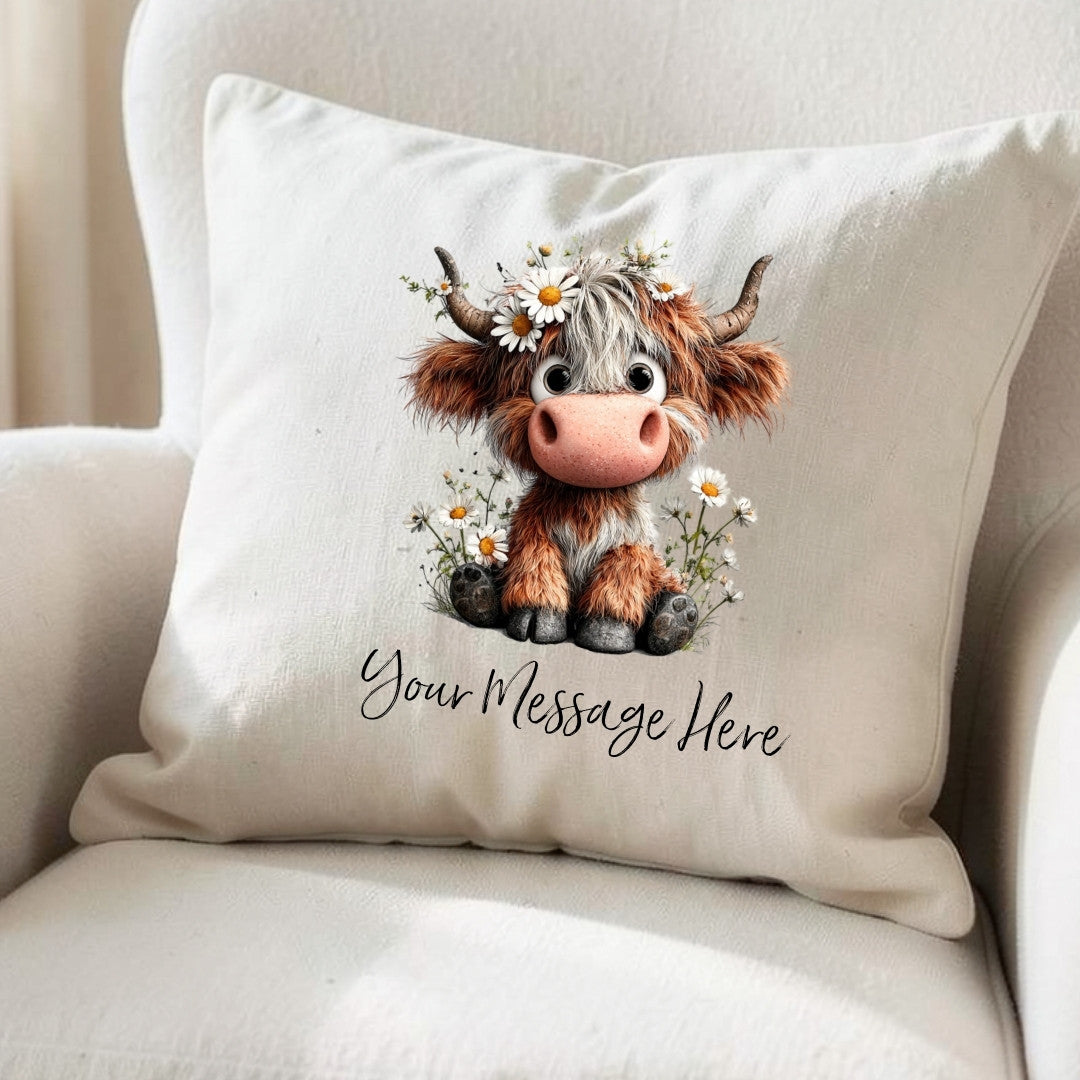 Personalised Daisy Highland Cow Gift – Gift for Her