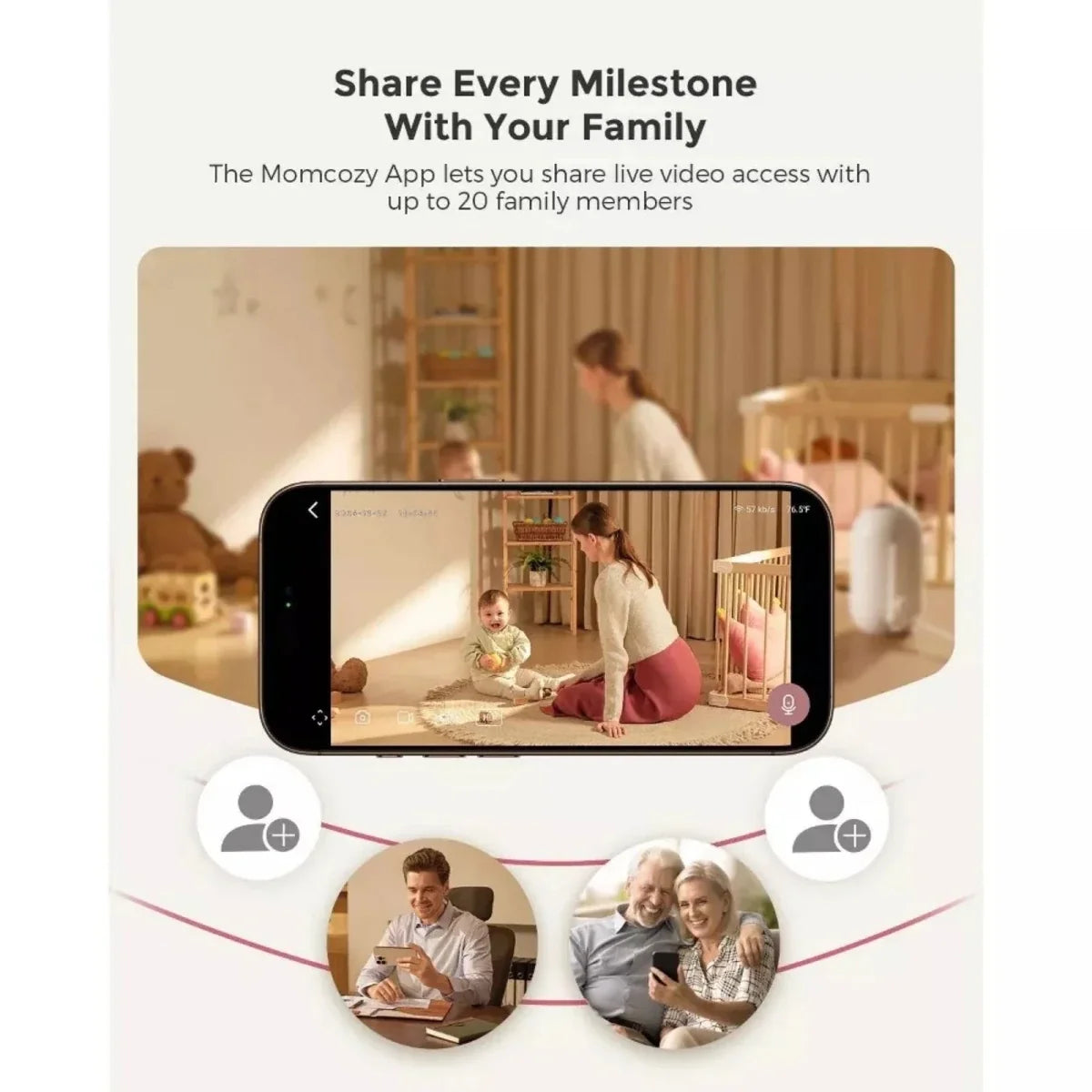 Momcozy BM04 5" Dual-mode Smart Baby Monitor & Camera