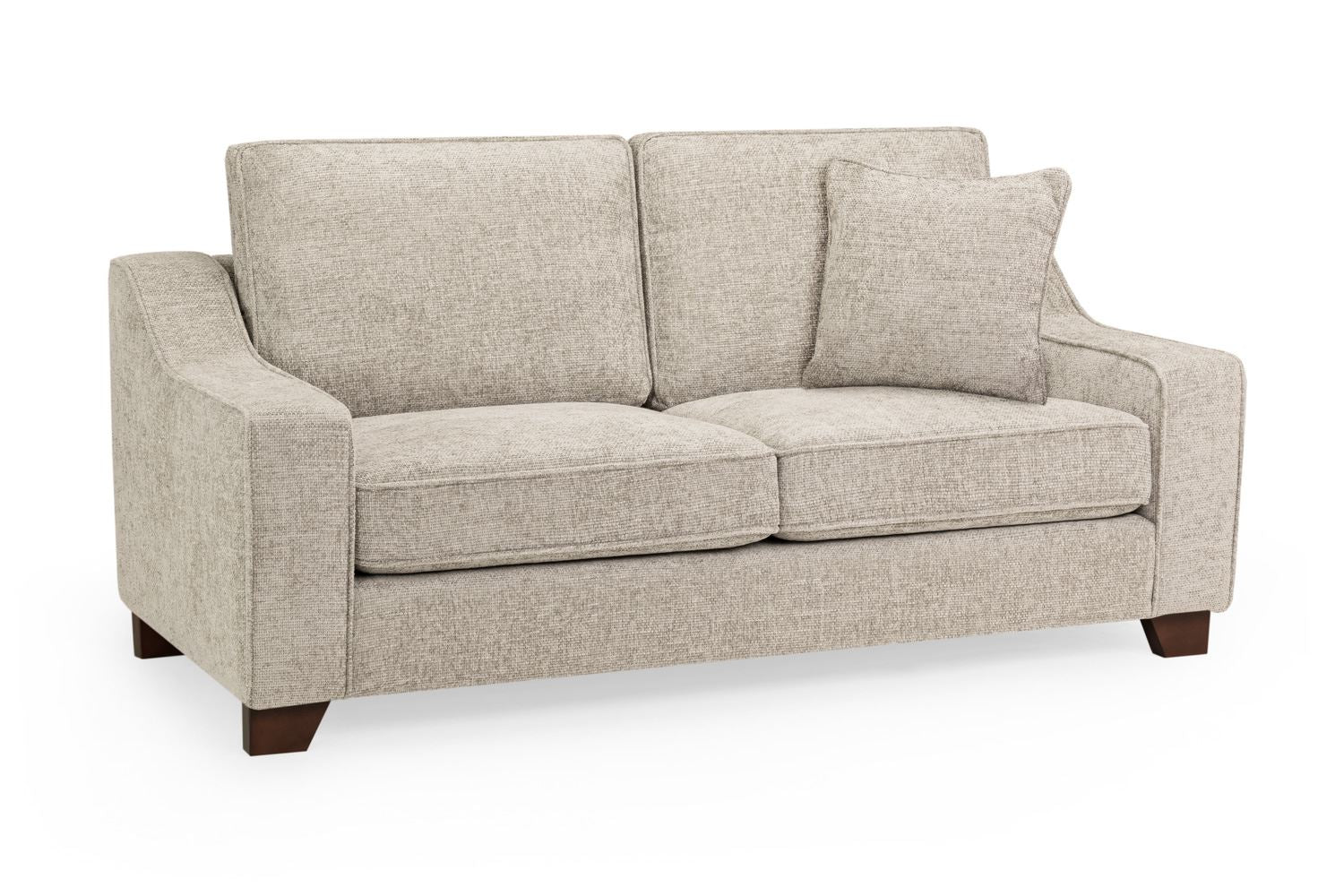 Nebraska 3-Seater Sofa: Plush Fabric, Removable Cushions, Sturdy Wooden Feet