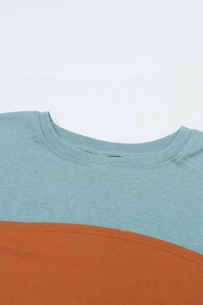 Color Block Bishop Sleeve Top Women UK