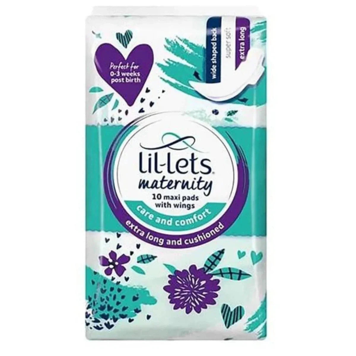 Lil-Lets Maternity Maxi Pads with Wings Extra Long 10 pcs