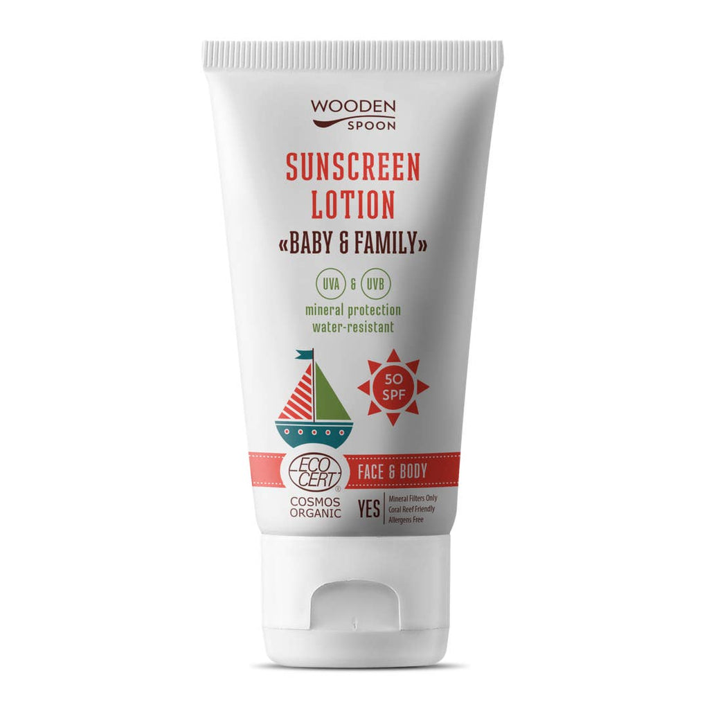 Organic Sunscreen Lotion Baby & Family 50 SPF - 150ml