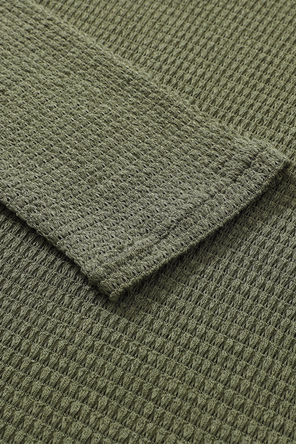 Moss Green Textured Knit Top | Plus Size Long Sleeve