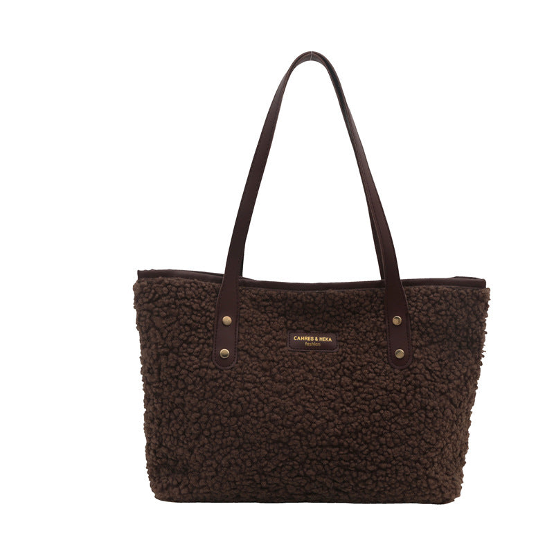 Fashionable Furry Versatile Shoulder Bag