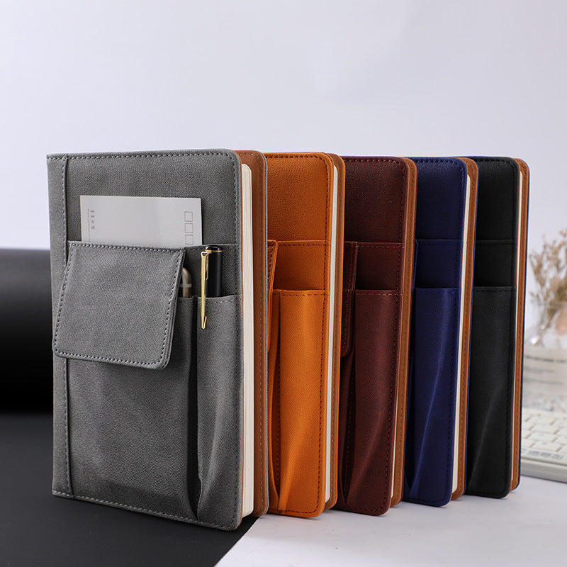 Notepad Multi-functional Pocket Planner  Cloth Texture PU Leather Stationery Notebook