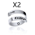 Double opening titanium steel ring