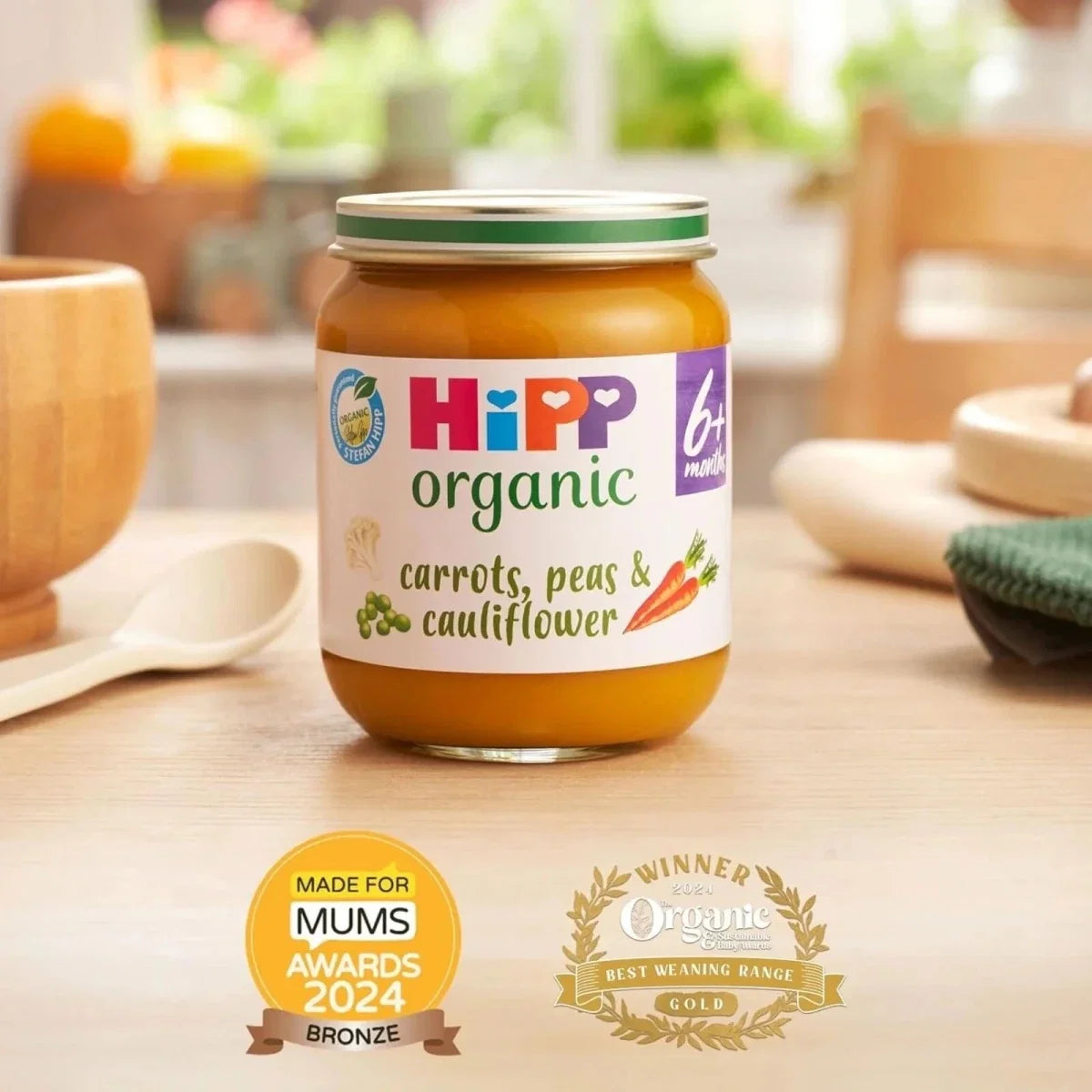HiPP Organic Carrots Peas & Cauliflower Jar 6+ months 125g