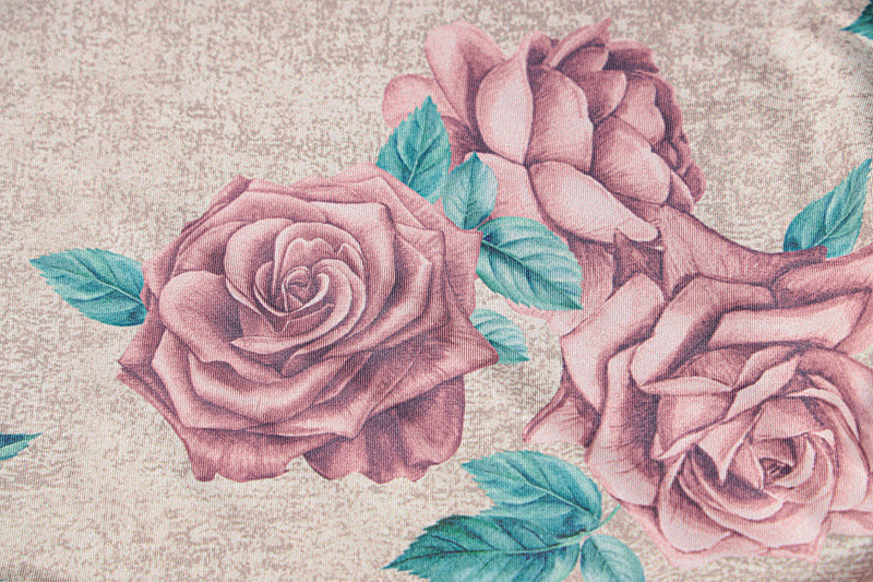 Women's Fashion Print V-neck Backless Dress
