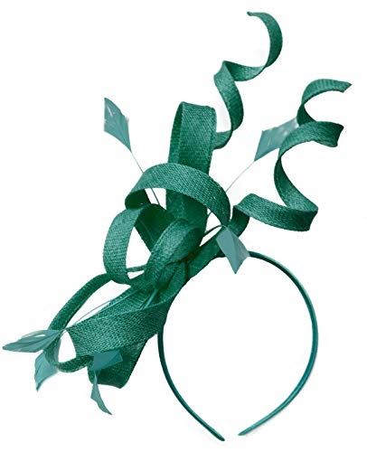Caprilite Swirl Loop Sinamay Headband Fascinator for Women Wedding Ascot Races