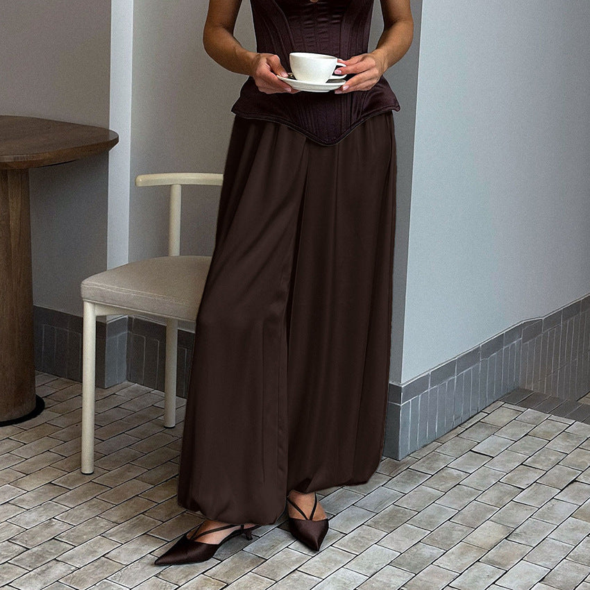 Street-style Trendy Satin Bloomers For Women