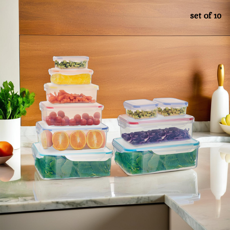 Herrela 4 Piece Food Containers with Airtight Lids