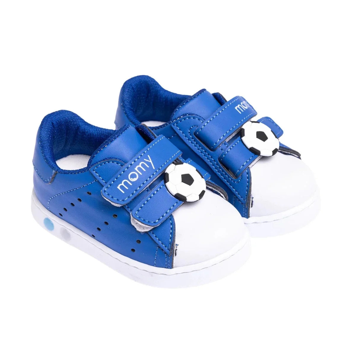 Football Print Faux Leather First Walker Baby Shoes