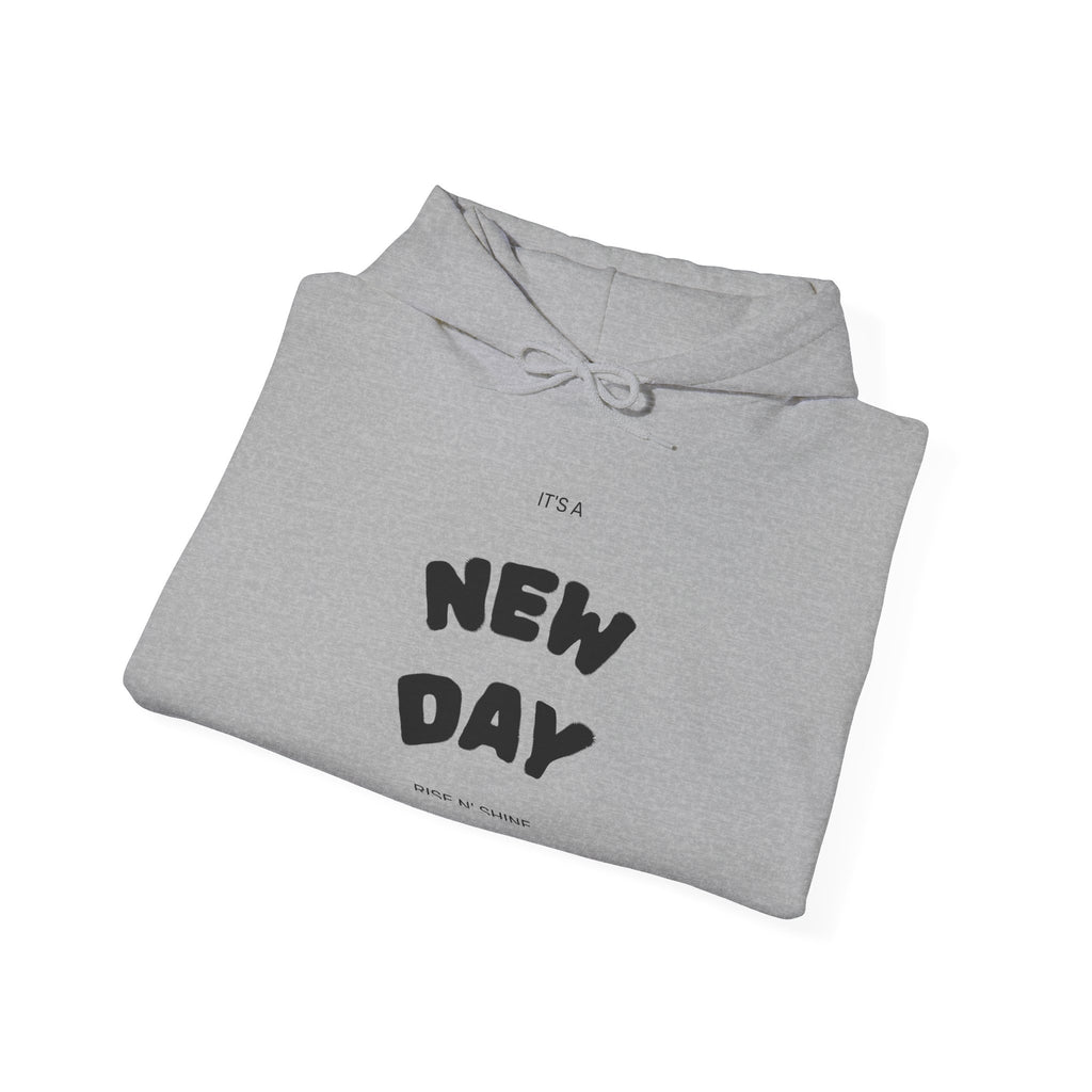 New Day Hoodie – Minimal Positive Message Pullover