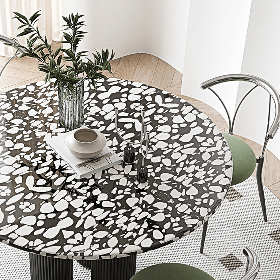 Martinez Small Round Dining Table, Marble
