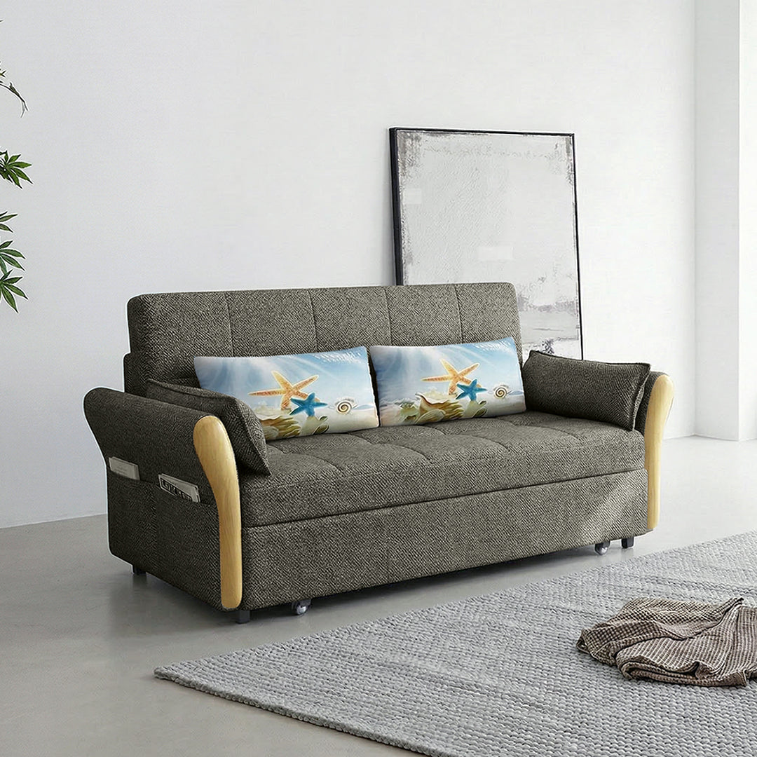 SB152 Two Seater Sofa Bed, Blue