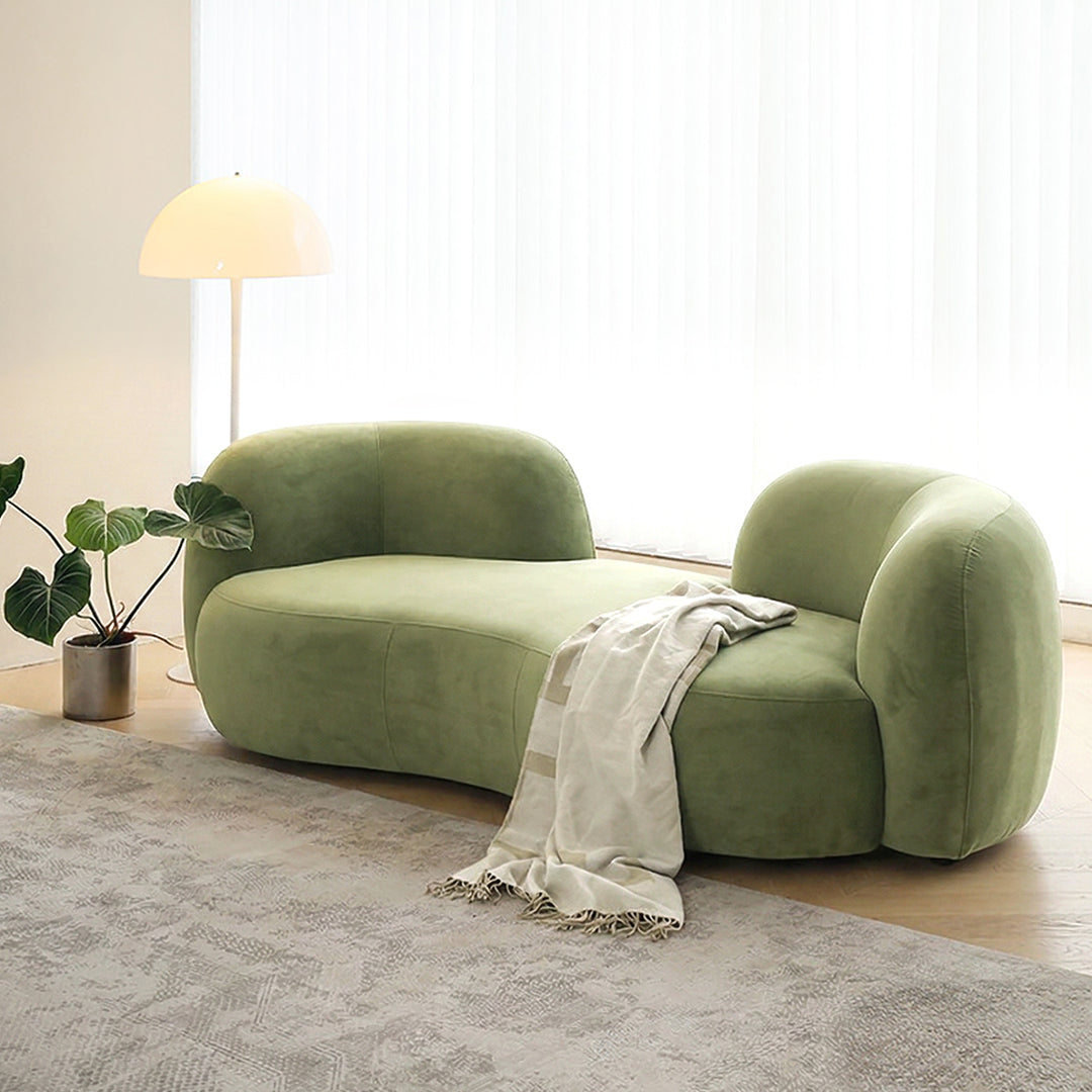 Elara Modern Curved Two Seater, Three Seater Sofa, Boucle
