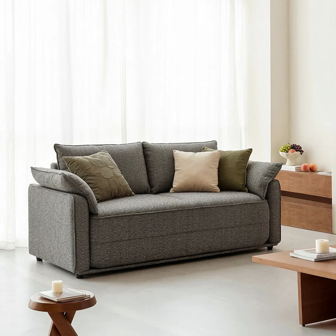 Barghouti Two Seater Sofa Bed, Linen