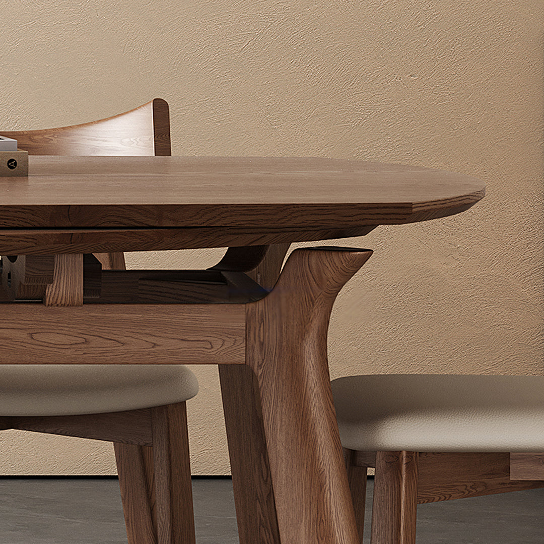 Aitken Round Folding Dining Table, Solid Wood