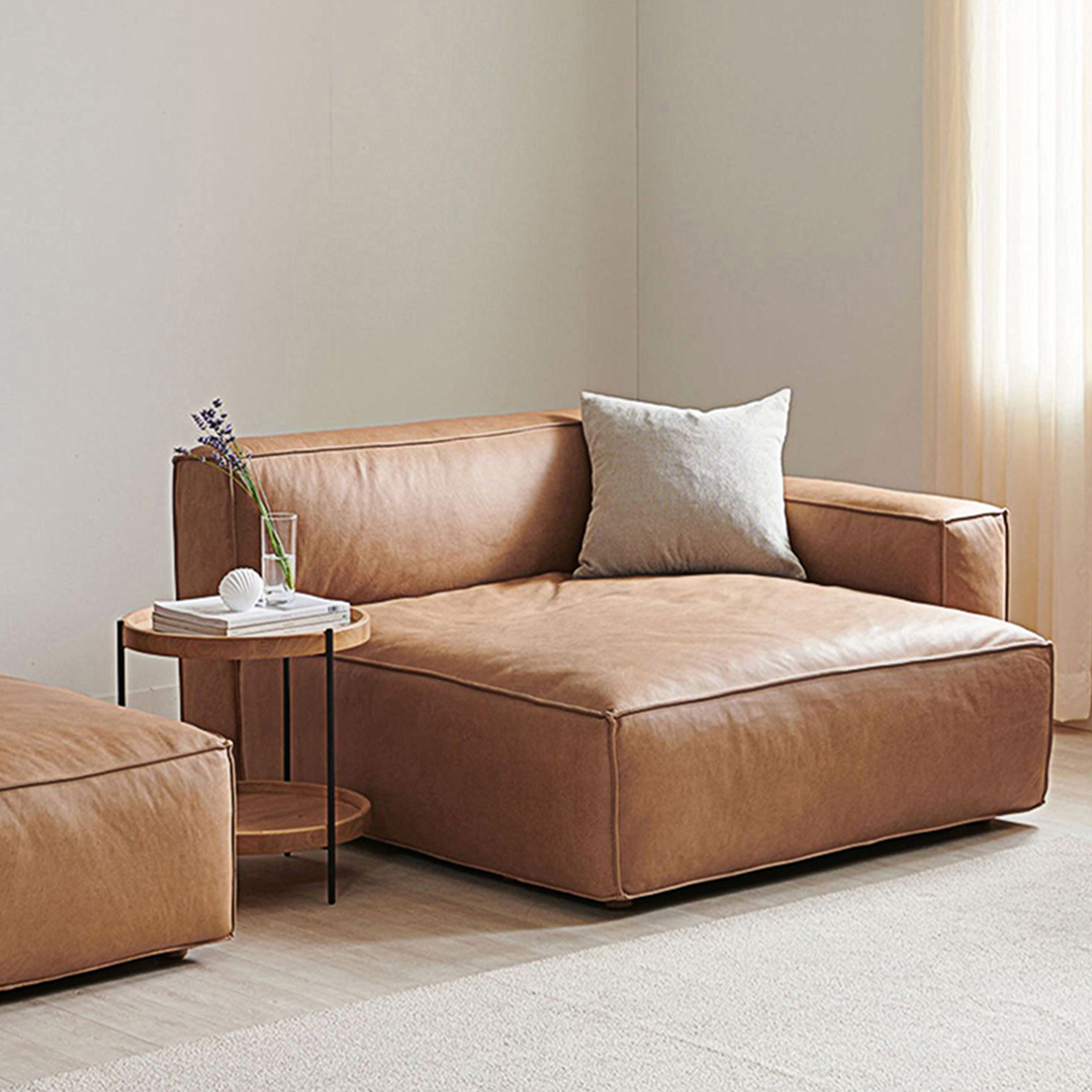 Lucian Four Seater Coner Sofa, Modular Sofa, Real Leather