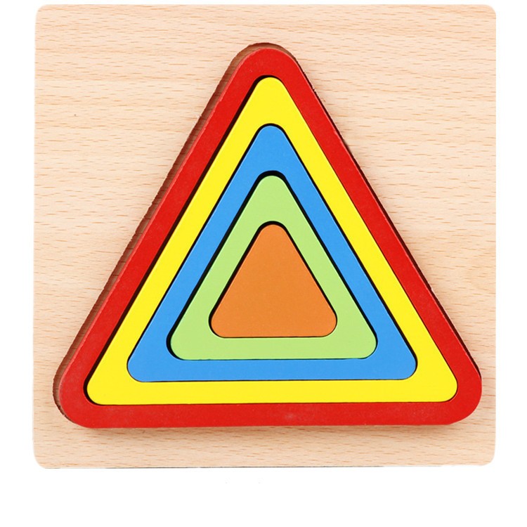 1-3 Years Old Baby Children's Puzzle Wooden 3d Shape Puzzle Toy