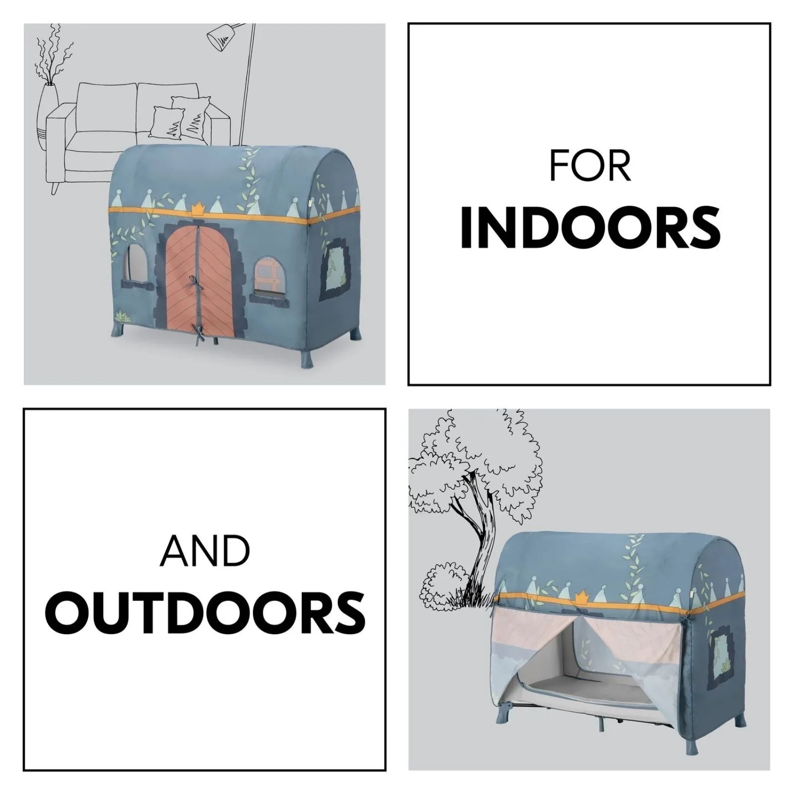 Hauck Travel Cot Cover - Palace