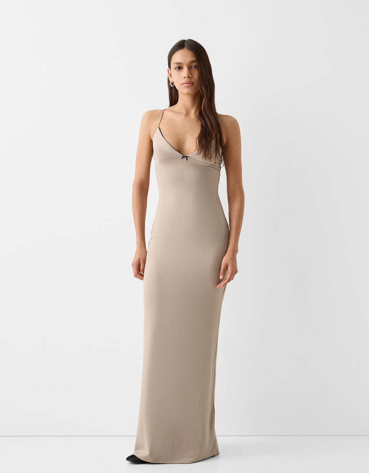 Sexy Trend V-neck Backless Slim Fit Sheath Suspender Skirt