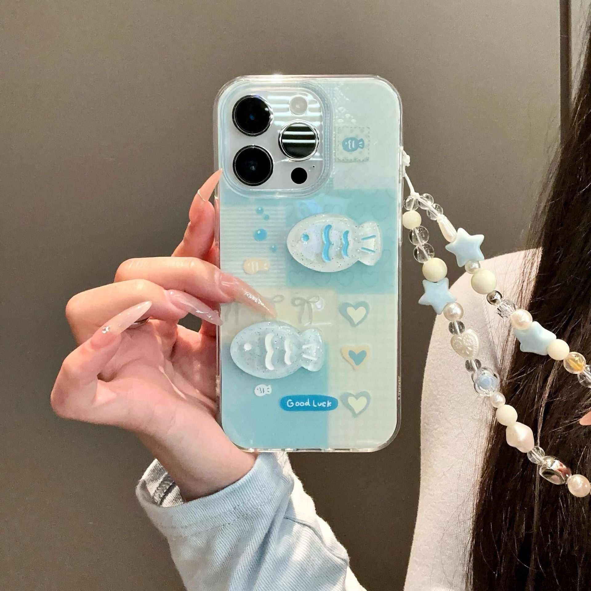 Single Layer  Three-dimensional Fish New Phone Case