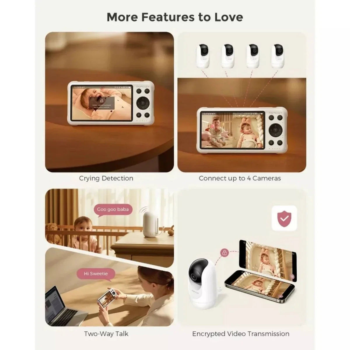 Momcozy BM04 5" Dual-mode Smart Baby Monitor & Camera