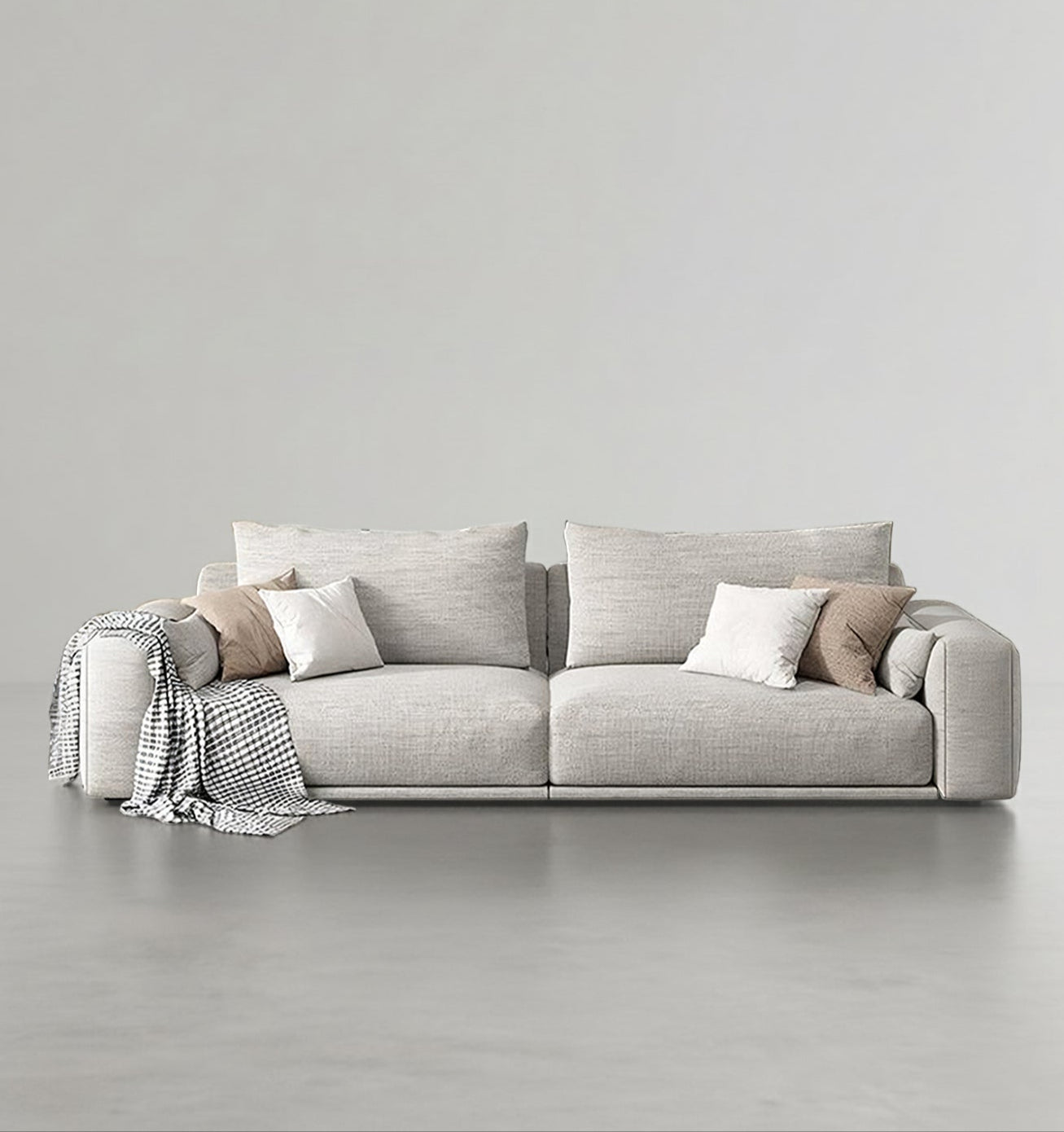 Frances Two Seater Sofa, Cotton Linen