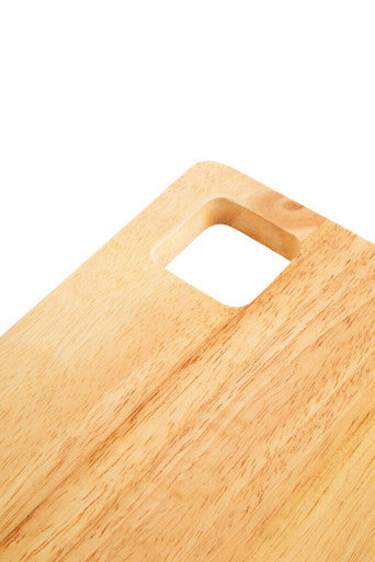 Rubberwood Cheese Board And Knife Set