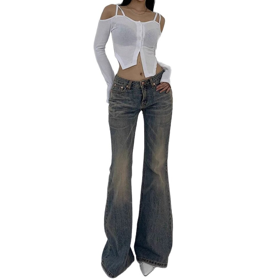 New-style Vintage Distressed Washed Denim Jeans That Flatter Your