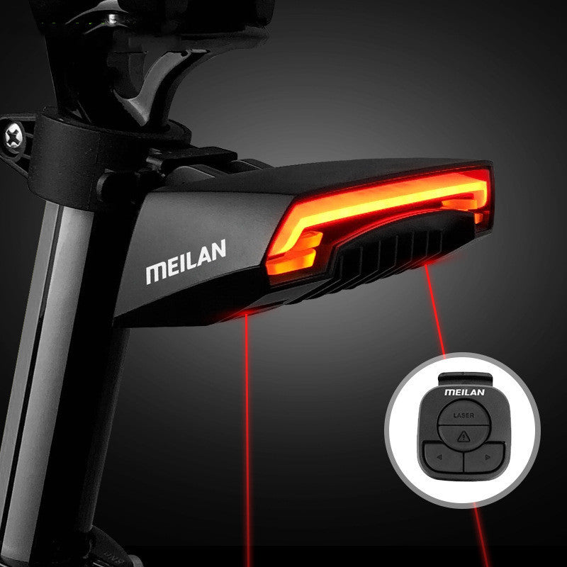 Bicycle Smart Brake Taillight Remote Control Steering USB Charging