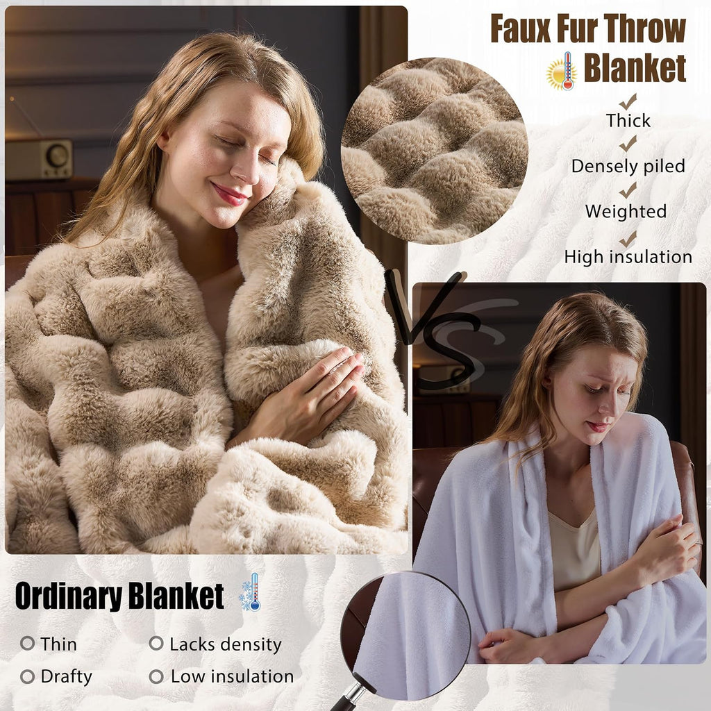 Luxury Faux Fur Throw Blanket