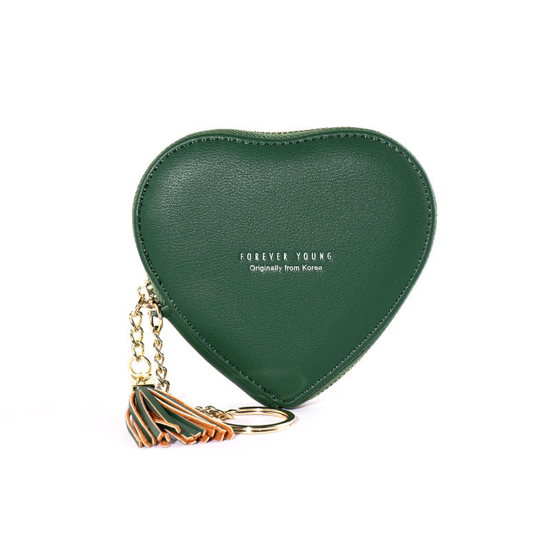 Personalized Key Chain Lovely Heart-shaped Coin Bag