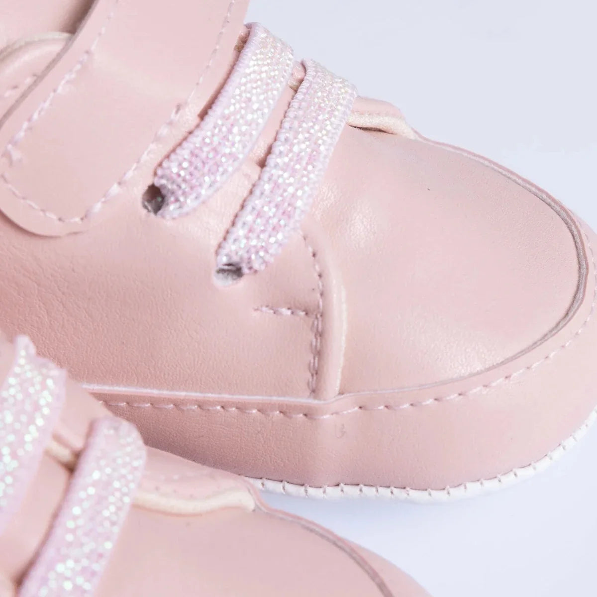 Papulin Star Print Faux Leather First Walker Baby Shoes