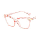 Anti-blue cat eye multi-faceted glasses
