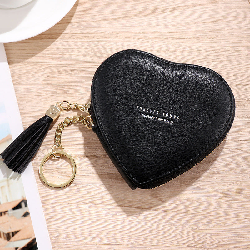 Personalized Key Chain Lovely Heart-shaped Coin Bag