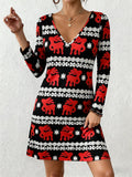 Personality Deep V Neck Casual Fashion Dress