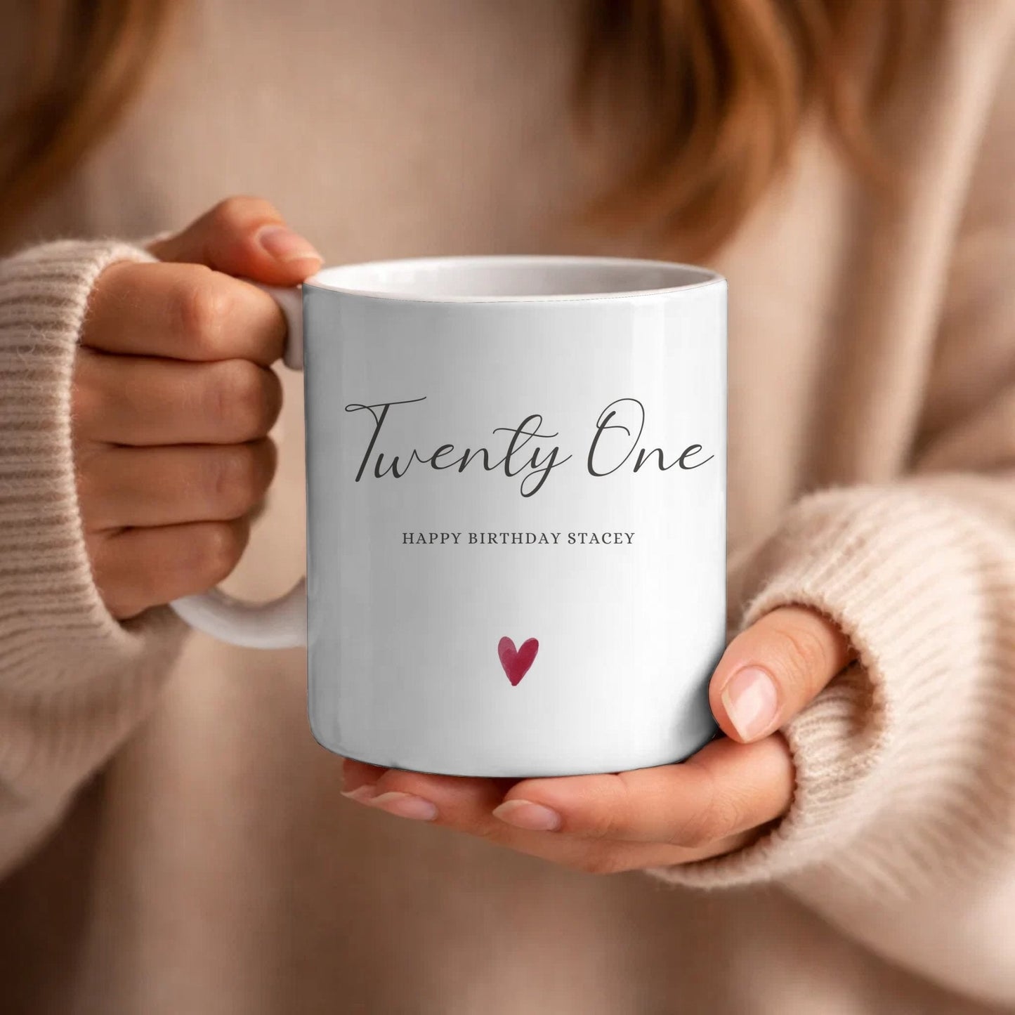 Personalised Twenty One Birthday Mug Gift | 21st Sister Friend Daughter