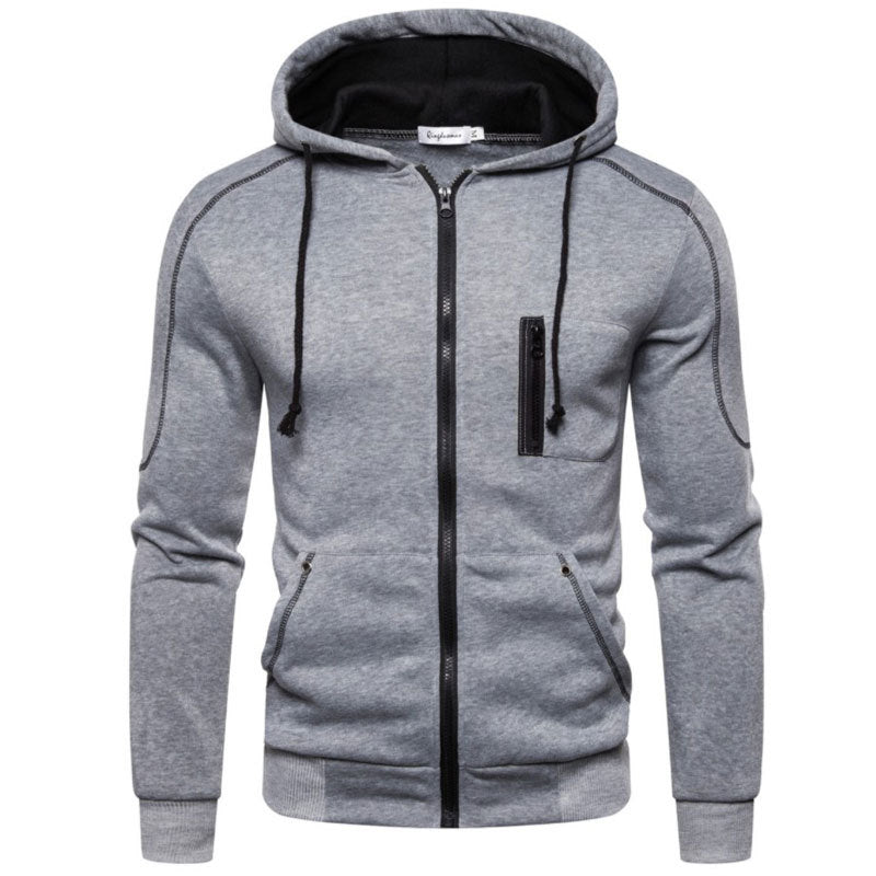 New Men's Sports Cardigan Hooded Sweater
