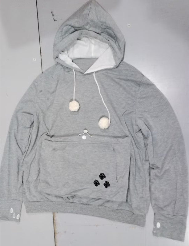 Comet Man's Big Pocket Top Hooded Pet Sweatshirt