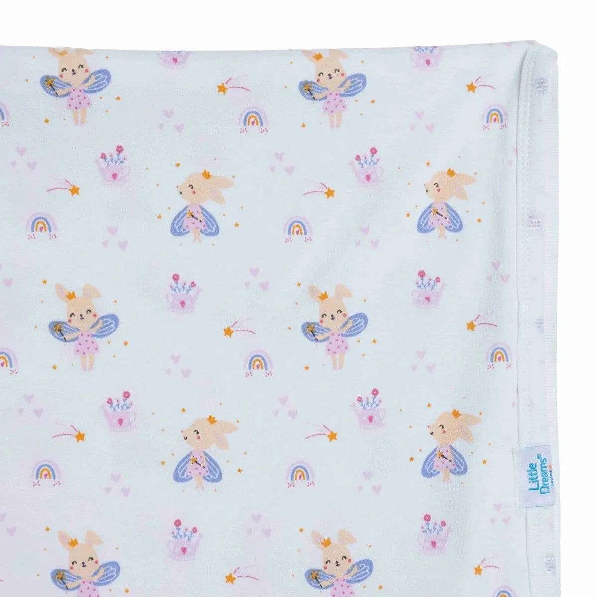 Little Dreams Bunny Print Jersey Baby Blanket (80 x 90 cm)