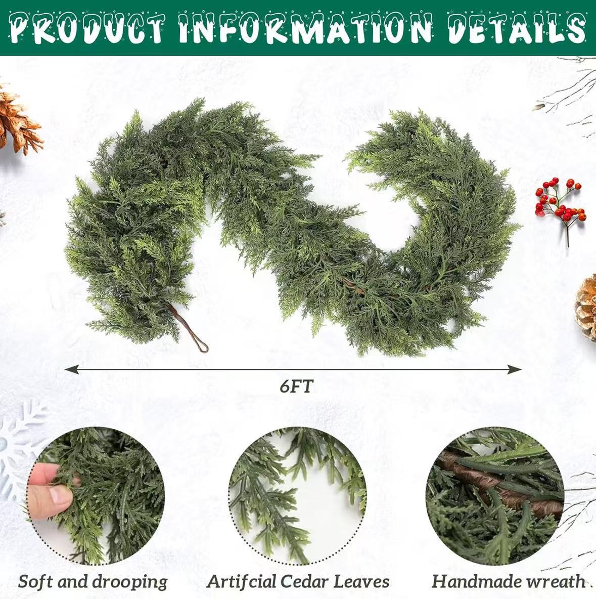 Christmas Holiday Simulation Soft Rubber Hand Feeling Cedar Table Decorative Ornament