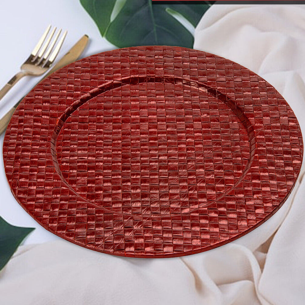 Pandanus Red Charger Plate