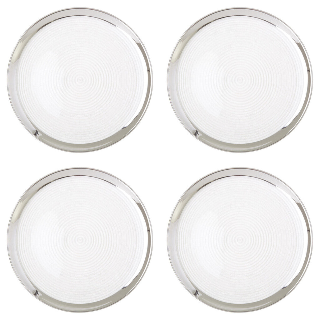 Set of Four 32cm Dia Embossed Coupe Charger Plates | Ida