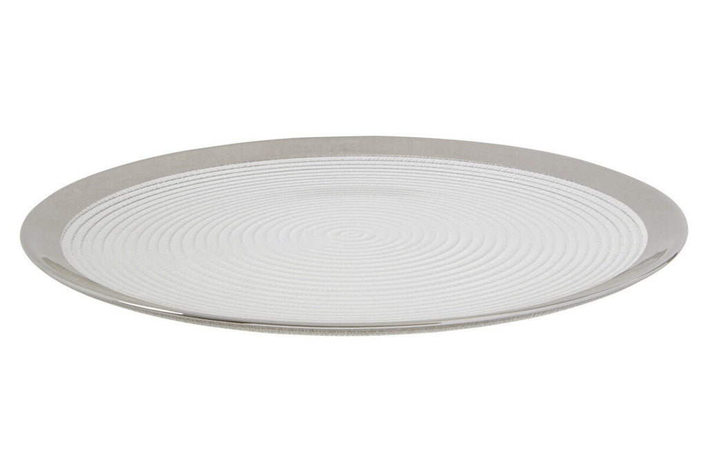 Set of Four 32cm Dia Embossed Coupe Charger Plates | Ida