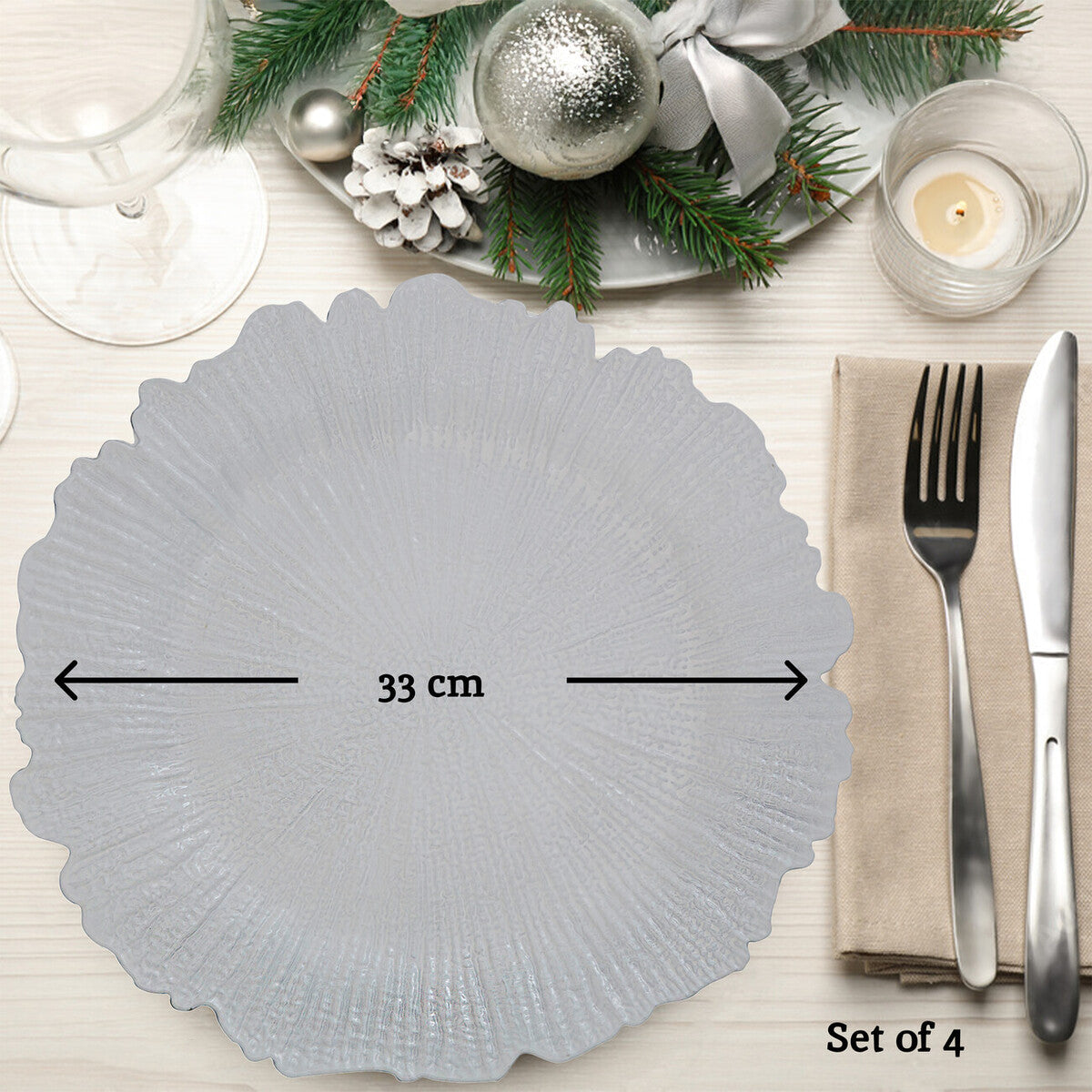 Dia White Reef Charger Plate 33cm