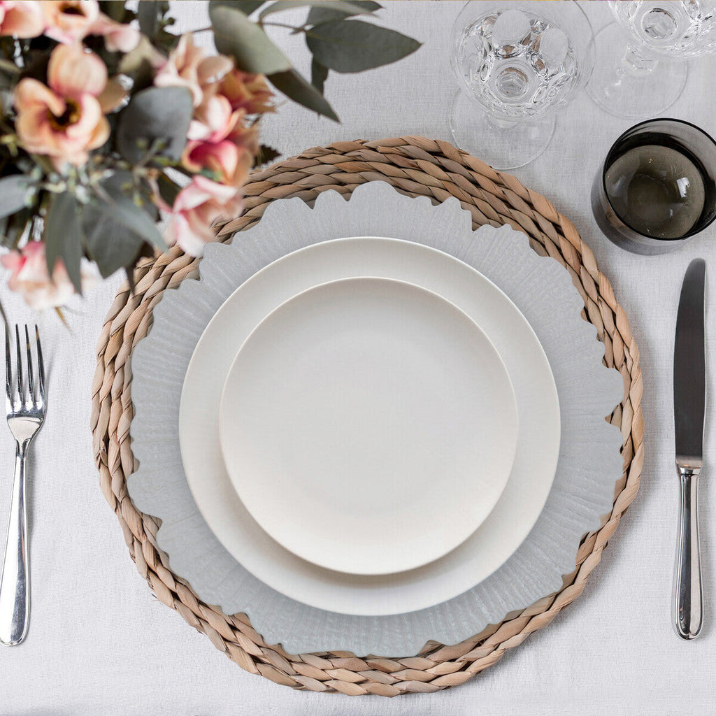White Reef Charger Plate 33cm | Dia